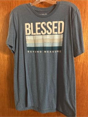 Blessed Beyond Measure Graphic Tee - Blue